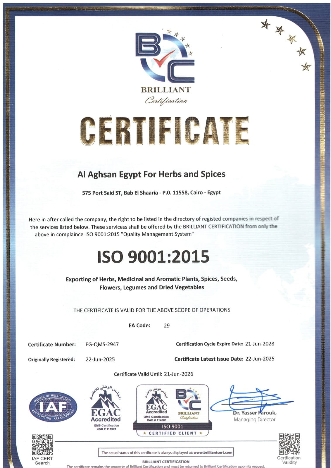 aghsan iso9001